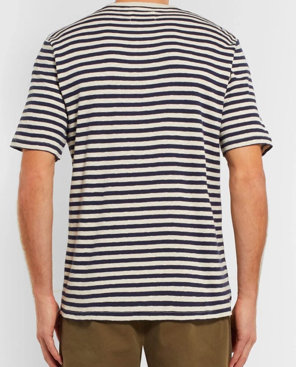 Folk Striped Slub Cotton-Jersey T-Shirt